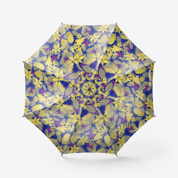 Зонт «Растения цветы природа паттерн»