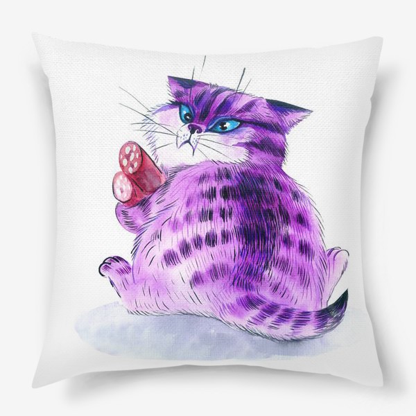 Подушка &laquo;Толстый фиолетовый кот&raquo;