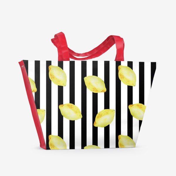 Пляжная сумка «Сочные Лимоны - Поп Арт»