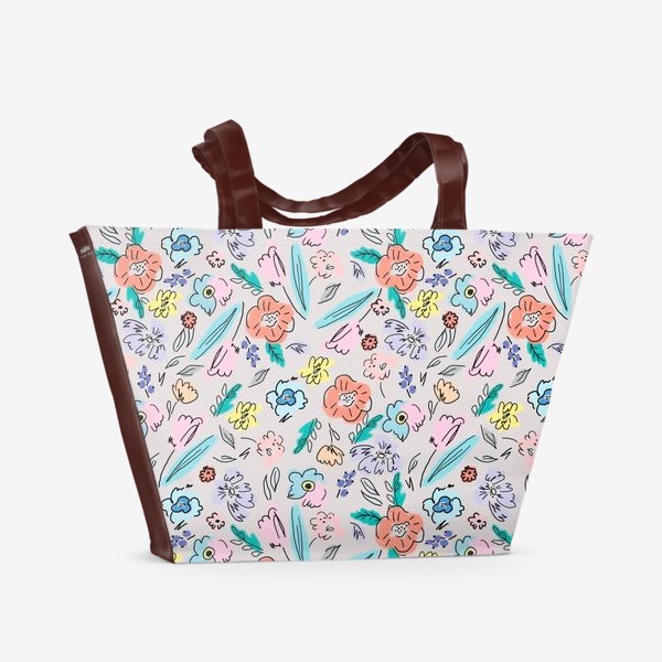 Пляжная сумка «Ситцевые цветы»