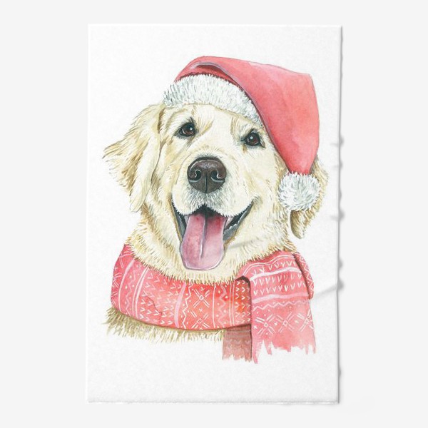 Полотенце «Лабрадор Новогодний пес»