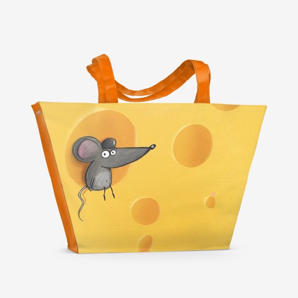 Пляжная сумка «мышь на сыре»