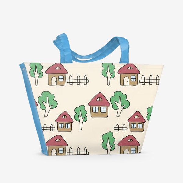 Пляжная сумка «Милые домики»