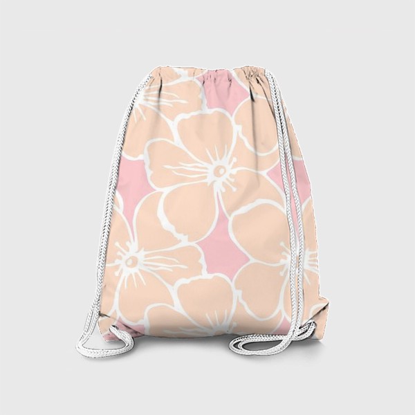 Рюкзак «Цветочный фон розовый»