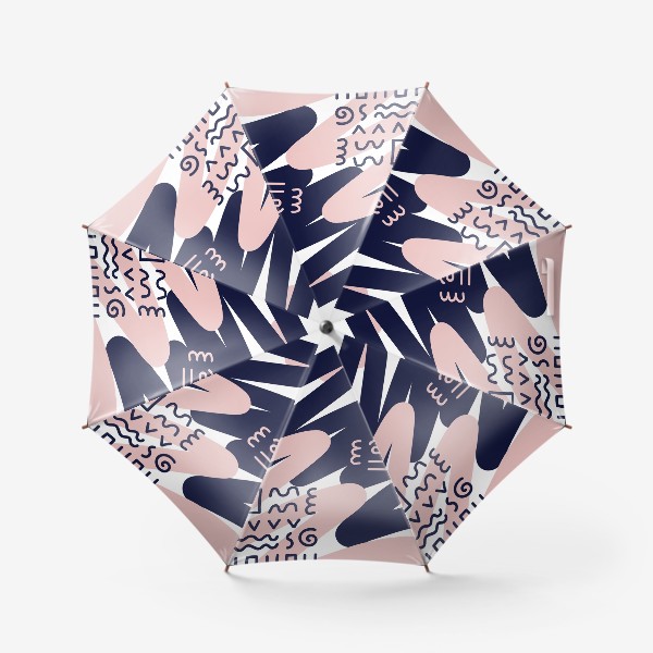 Зонт «Абстракция. Розовый и синий»