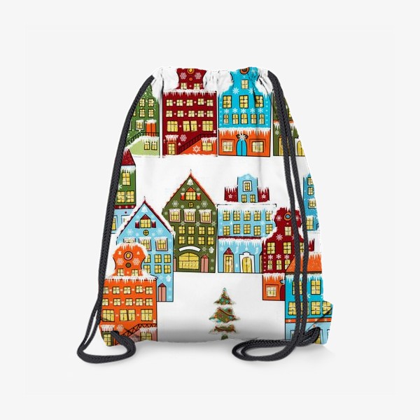 Рюкзак «Цветные снежные домики»