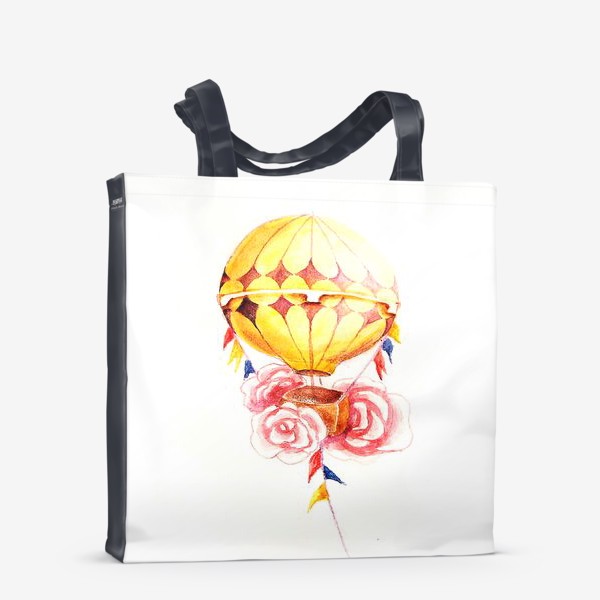 Сумка-шоппер «Цветочный воздушный шар»
