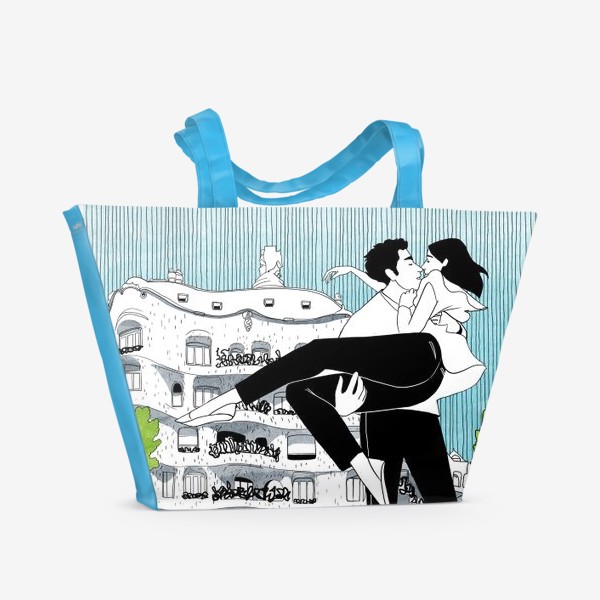 Пляжная сумка «Casa Mila Barcelona Барселона»