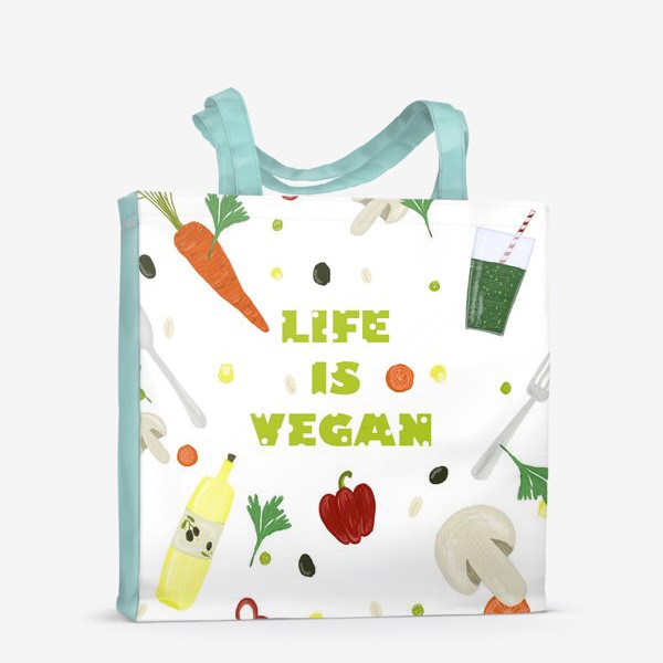 Сумка-шоппер &laquo;life is vegan&raquo;