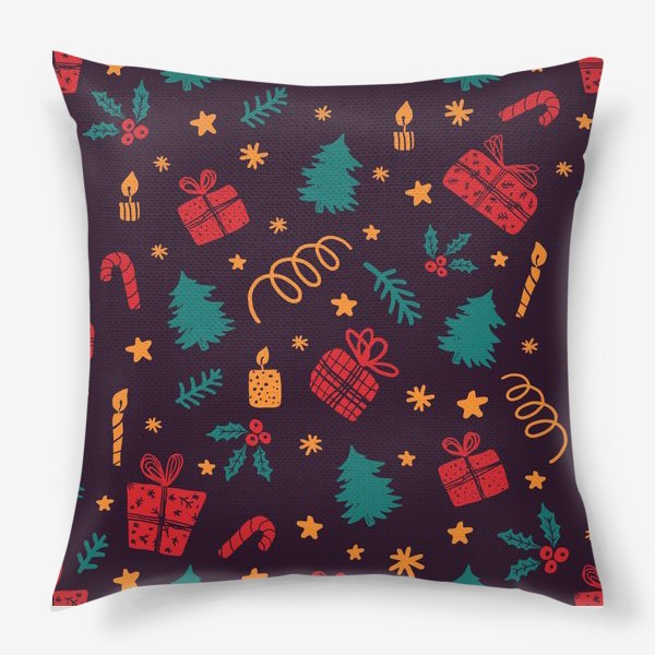 Подушка «Рождественский узор»