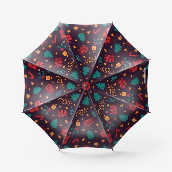 Зонт «Рождественский узор»