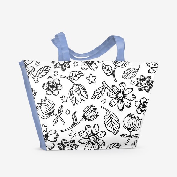 Пляжная сумка «Легкий цветочный узор»