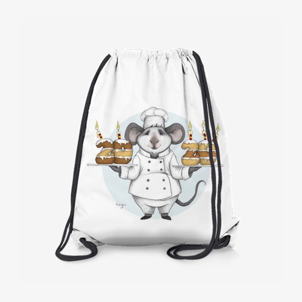 Рюкзак «Символ года 2020 (мышь-повар с пирогами)»