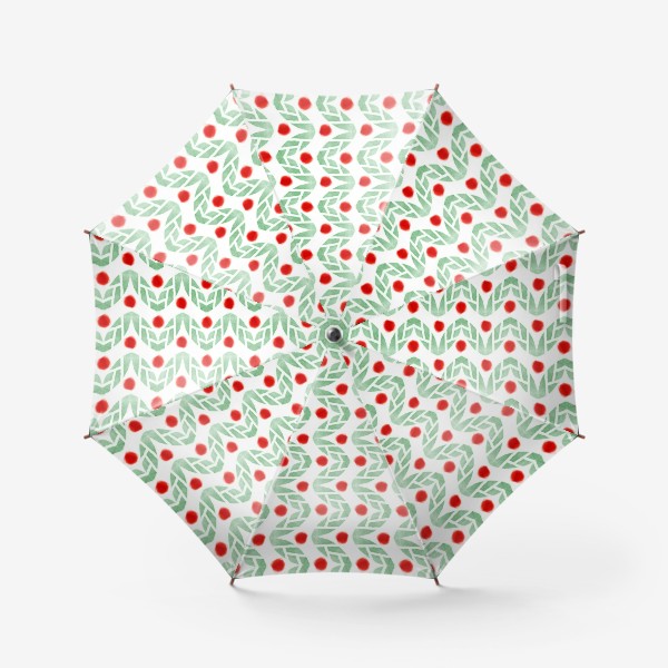 Зонт «Рождественский узор. Новогодний паттерн»