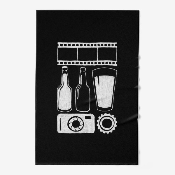 Полотенце &laquo;beer and film photo. black&raquo;
