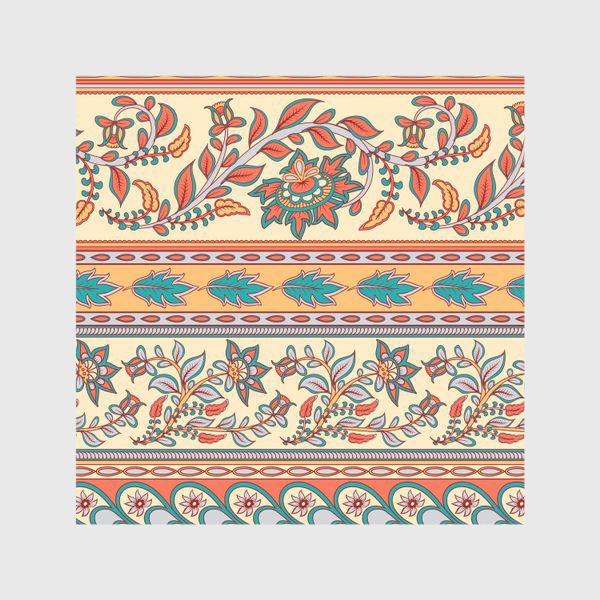 Шторы &laquo;Цветочные орнаменты в индийском стиле. Каламкари.&raquo;