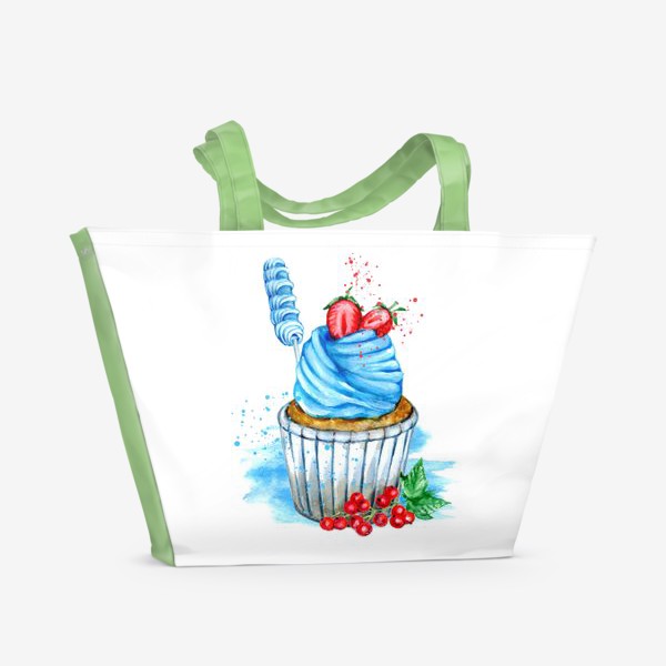 Пляжная сумка «Десерты. Cupcake»
