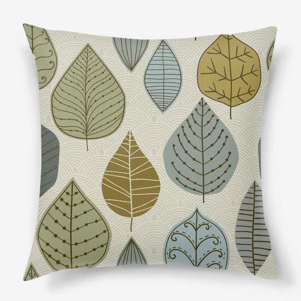 Подушка «Красивые ажурные листья»