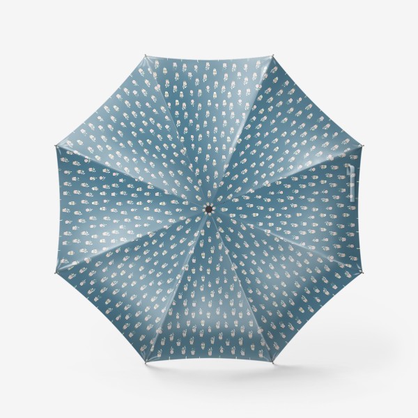 Зонт «Паттерн с растениями в горшочках»