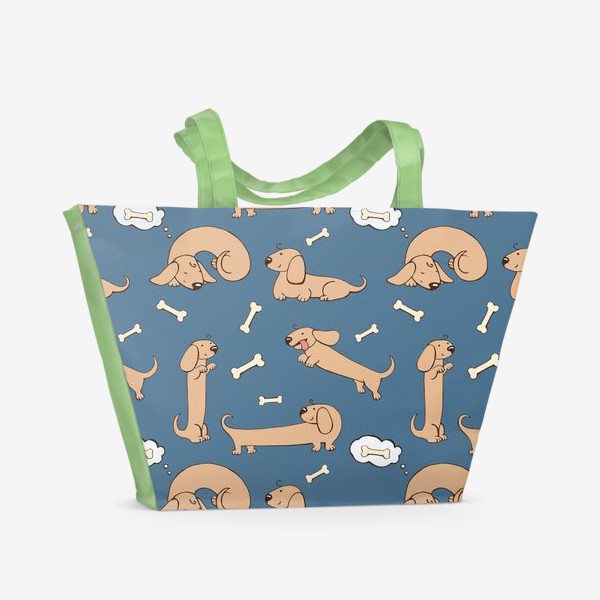 Пляжная сумка «собачка и косточка»