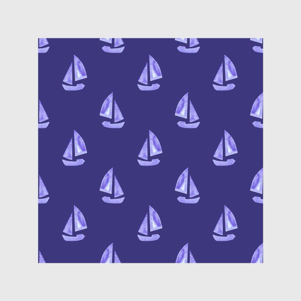Скатерть &laquo;кораблики на синем. морской паттерн. подарок для мальчиков&raquo;