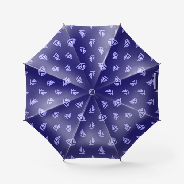 Зонт «кораблики на синем. морской паттерн. подарок для мальчиков»