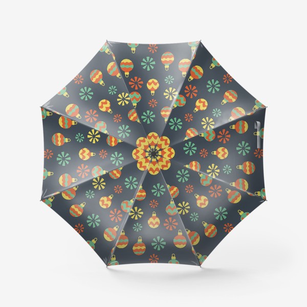 Зонт «Новогодние шары»