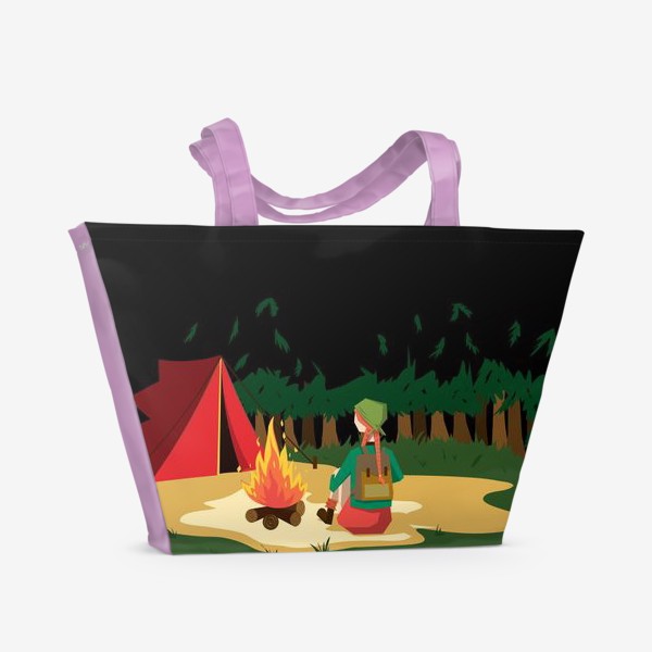 Пляжная сумка «Ночевка в лесу»