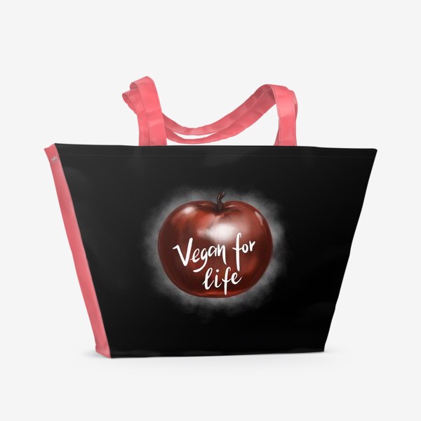 Пляжная сумка «Веган для жизни. Vegan for Life»