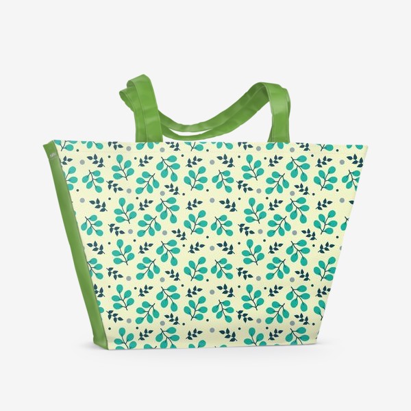 Пляжная сумка «Узор Морозные листья»