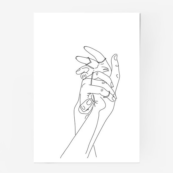 Постер «Руки с кольцами. Скетч»