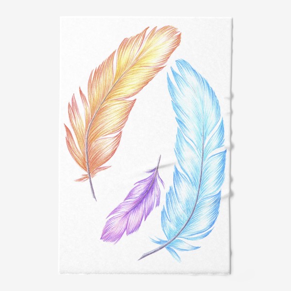 Полотенце «Разноцветные перья»