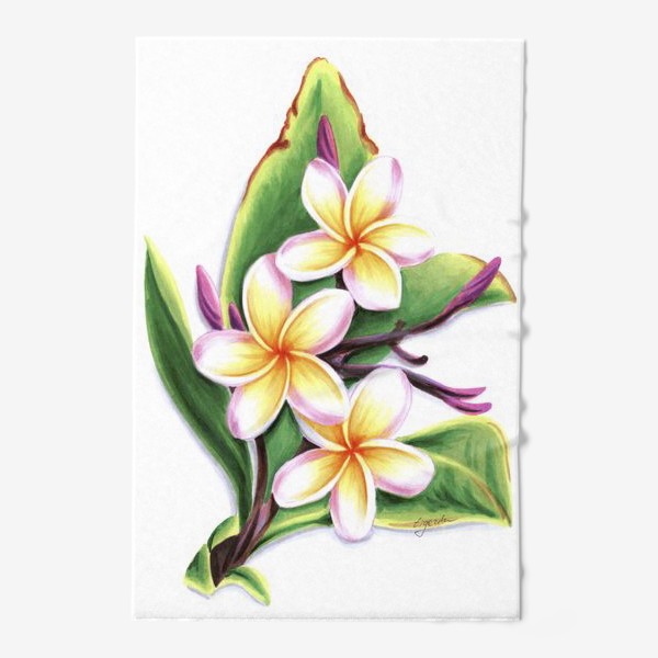 Полотенце «Тайские цветы плюмерия (франжипани)»