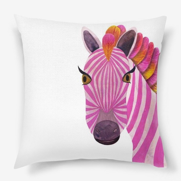 Подушка «Розовая зебра»
