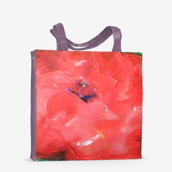 Сумка-шоппер «Живописный красный цветок»