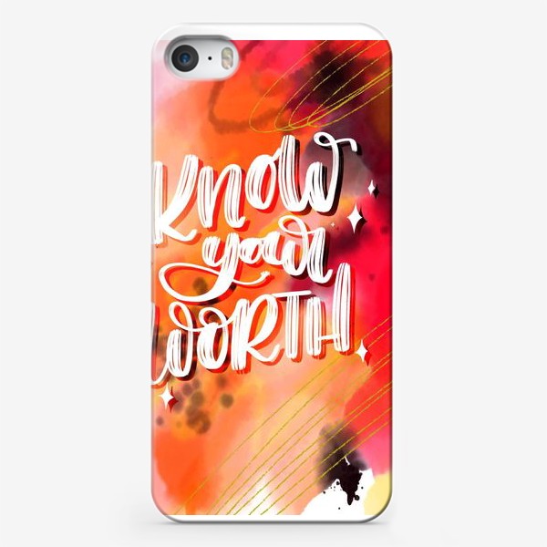 Чехол iPhone «Know you worth»