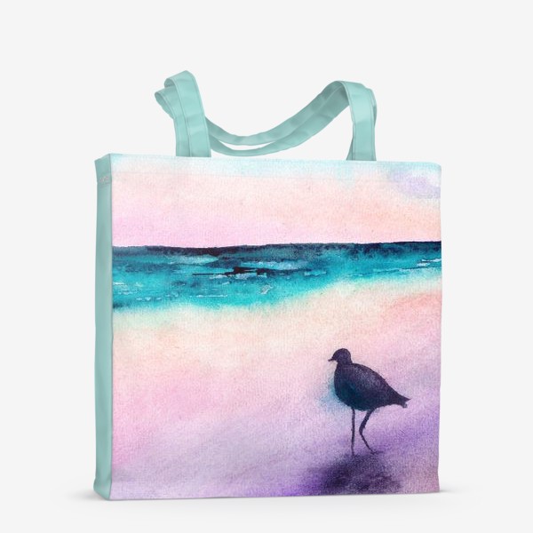 Сумка-шоппер «Чайка на море на закате»