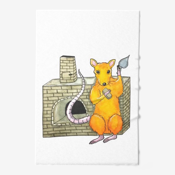 Полотенце «мышь \ крыса и печь»