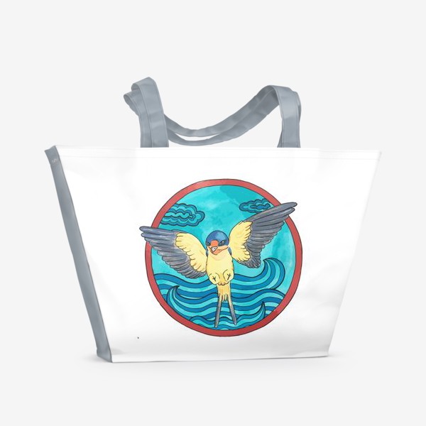 Пляжная сумка «Ласточка и море»
