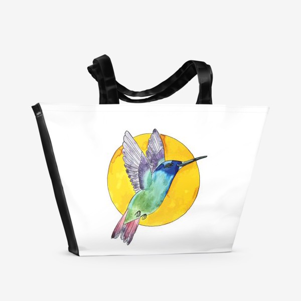 Пляжная сумка «Колибри и солнце»