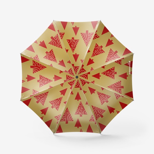 Зонт «Красные елочки»
