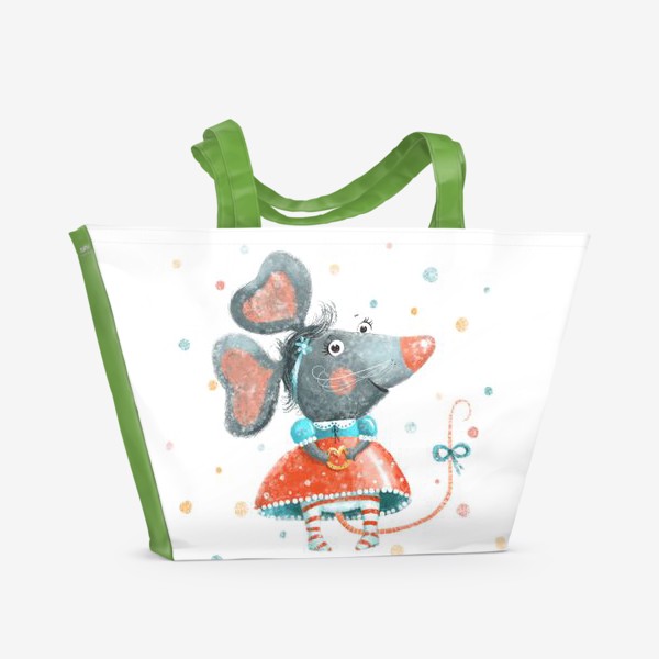 Пляжная сумка &laquo;Подарок с крысой, символ 2020&raquo;