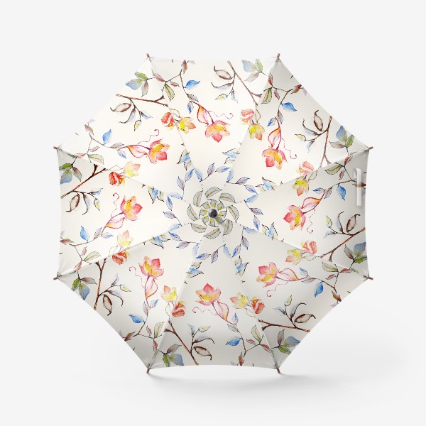 Зонт «Цветочный акварельный  принт »