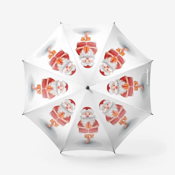 Зонт «Дед мороз с подарком. Йога»