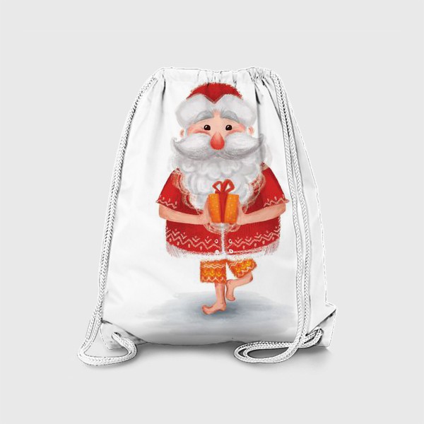 Рюкзак «Дед мороз с подарком. Йога»