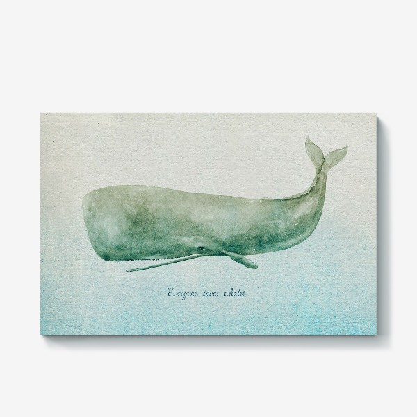 Холст «Все любят китов»