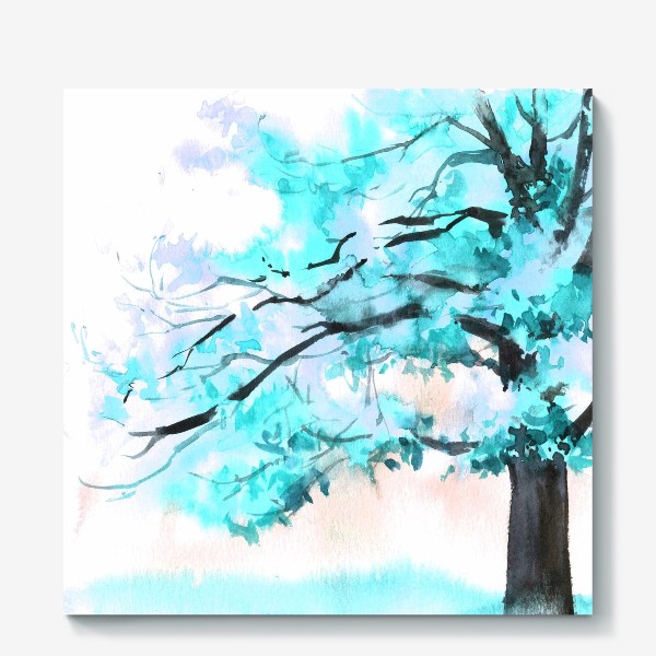 Холст «Голубое дерево»