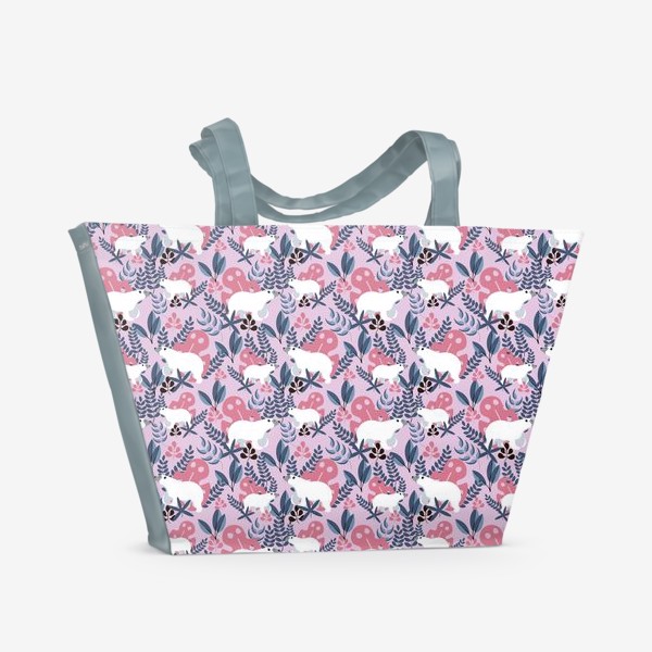 Пляжная сумка «Ботанические Мишки»