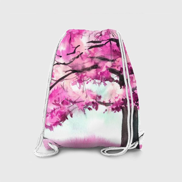 Рюкзак «Акварель Розовое дерево»