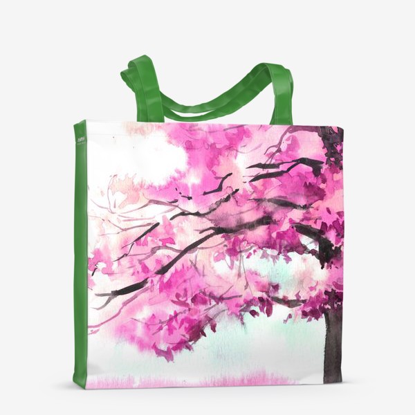 Сумка-шоппер «Акварель Розовое дерево»
